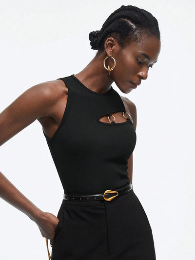 Cutout Ring Detail Tank Top