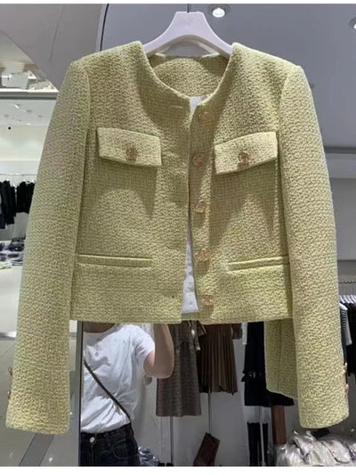 Classic Textured Tweed Blazer