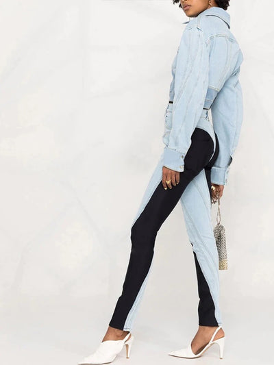 High-Rise Contour Panel Jeans