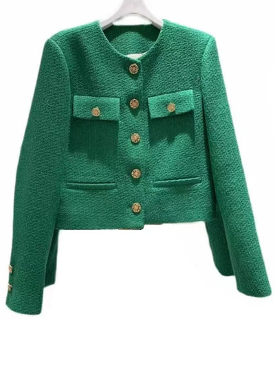 Classic Textured Tweed Blazer