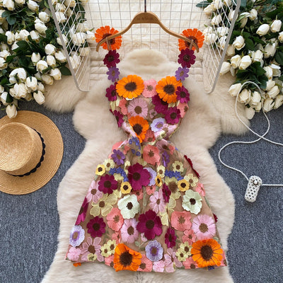 Blossom Embroidered Party Dress