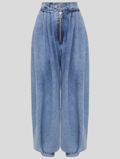 Balloon Fit Denim Trousers