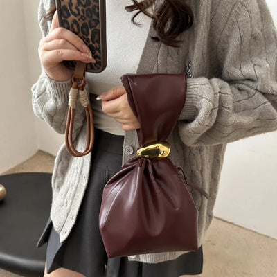 Faux Leather Loop Clutch