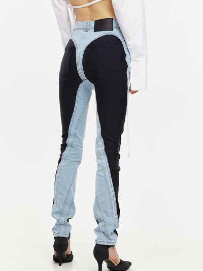 High-Rise Contour Panel Jeans