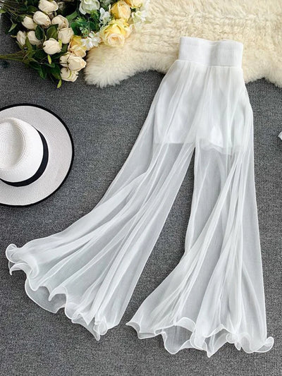 Flowy Wave Mesh Trousers