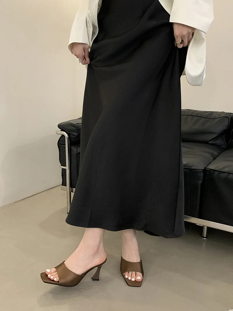 Sculpted Satin Mules