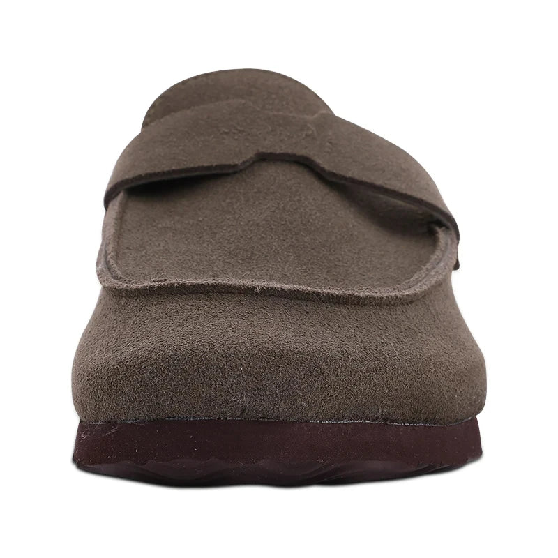 Faux Suede Platform Mules