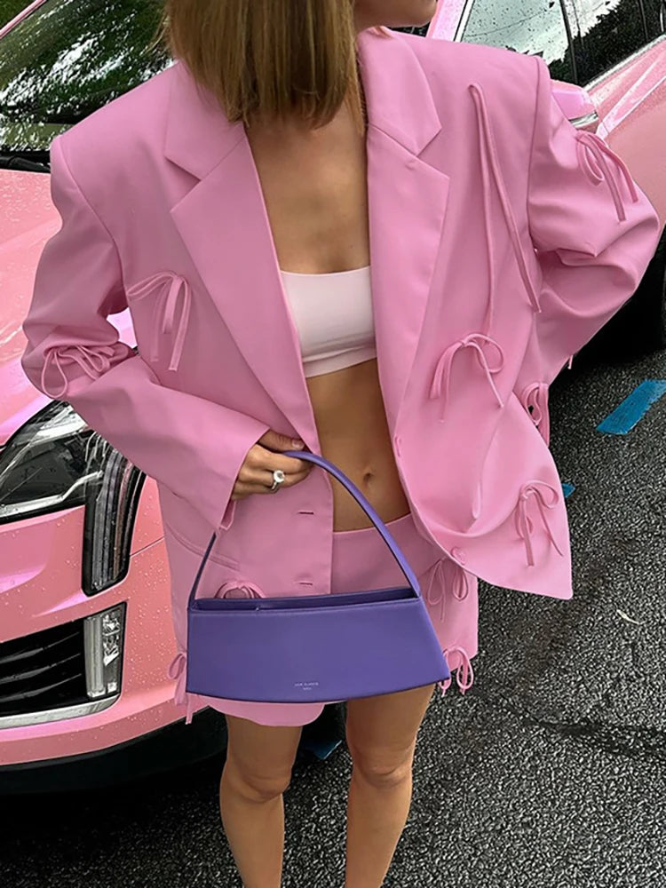 Street Style Blazer In Candy Pink