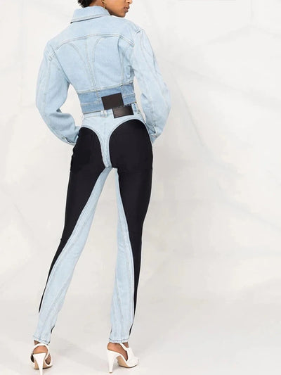 High-Rise Contour Panel Jeans