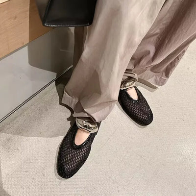 Sculpted Mesh Slip-Ons
