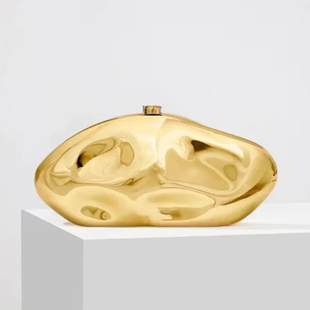 Sculpted Shine Clutch