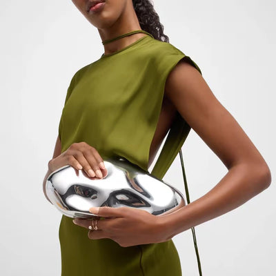 Sculpted Shine Clutch