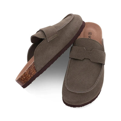 Faux Suede Platform Mules