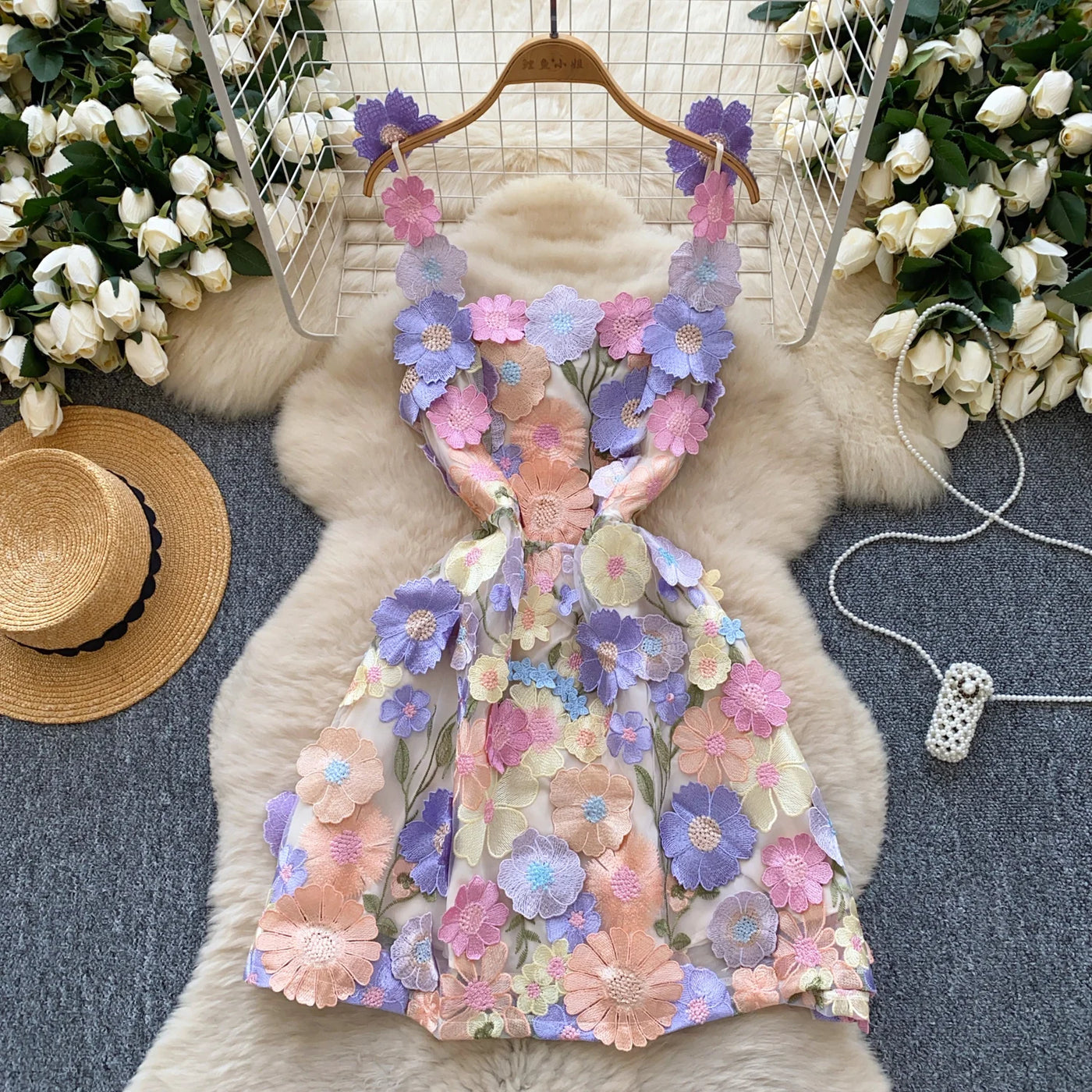 Blossom Embroidered Party Dress