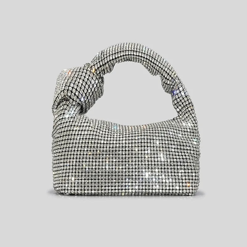 Rhinestone Handle Top Bag
