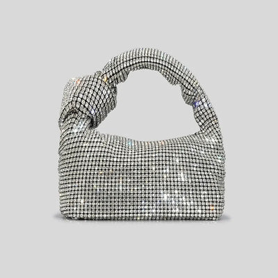 Rhinestone Handle Top Bag