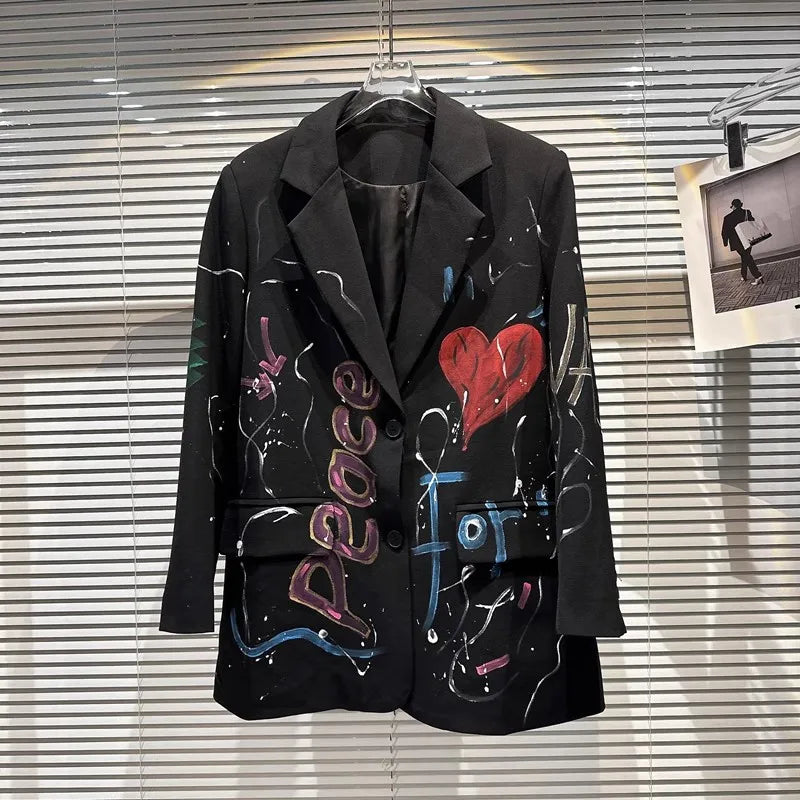 Black Street Art Blazer