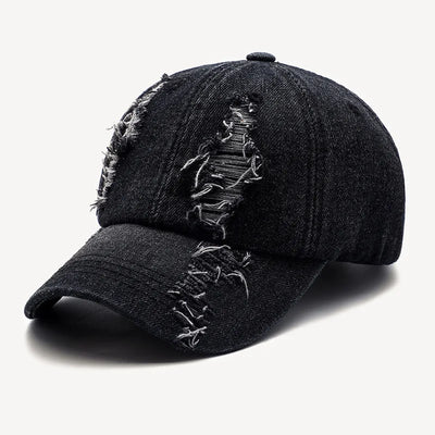 Distressed Denim Baseball Cap