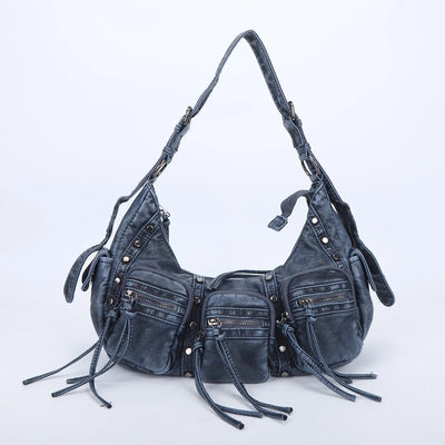 Washed PU Multi-Pocket Bag