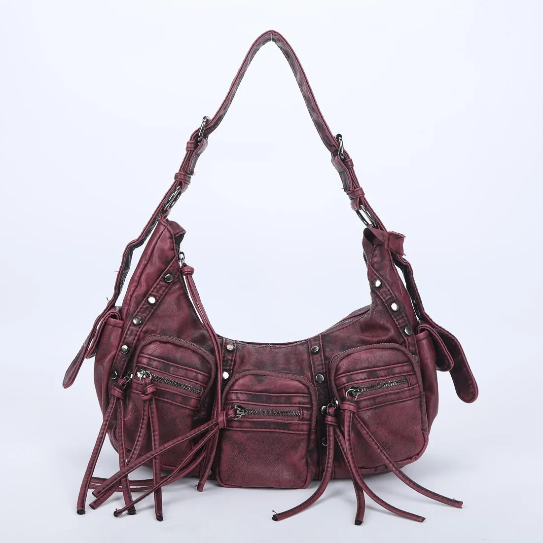 Washed PU Multi-Pocket Bag