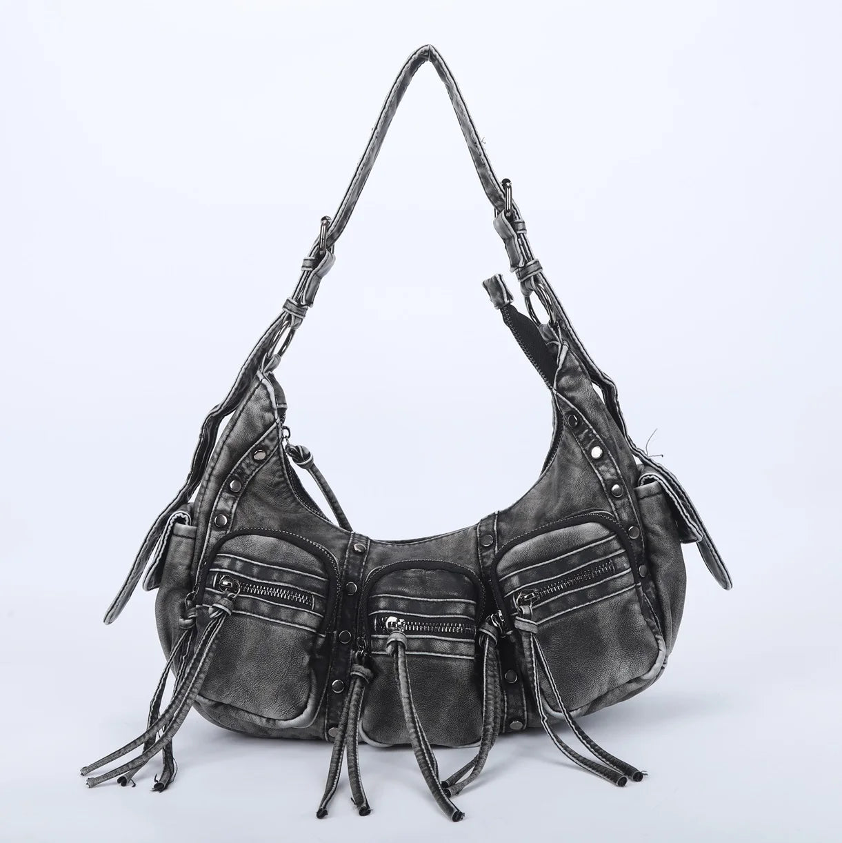 Washed PU Multi-Pocket Bag