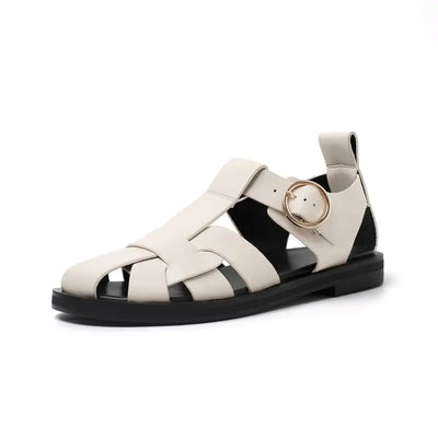 Genuine Leather Strap Sandals
