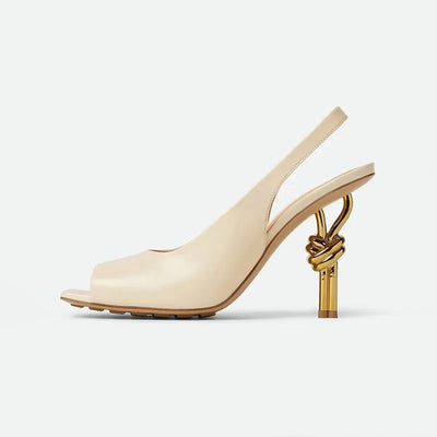 Elegant Loop Heel Slingbacks