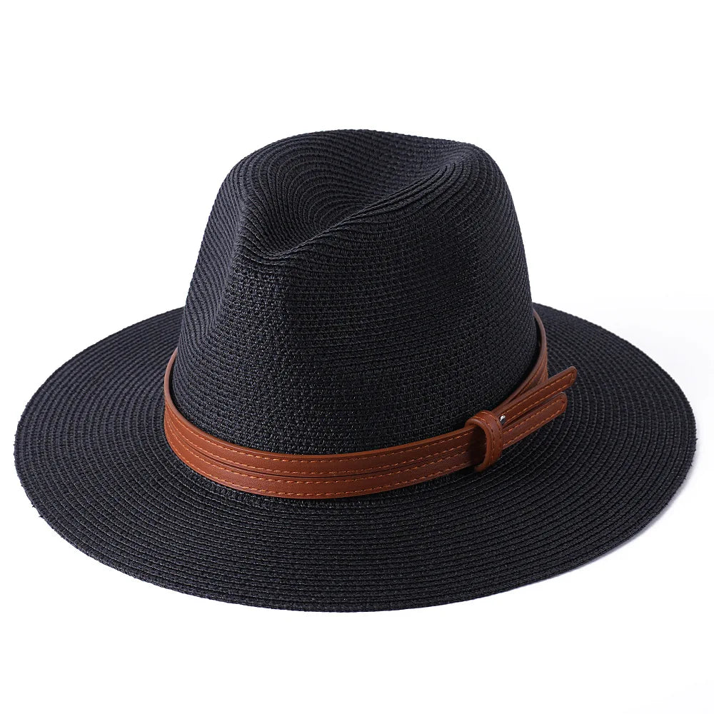 Classic Straw Fedora Hat