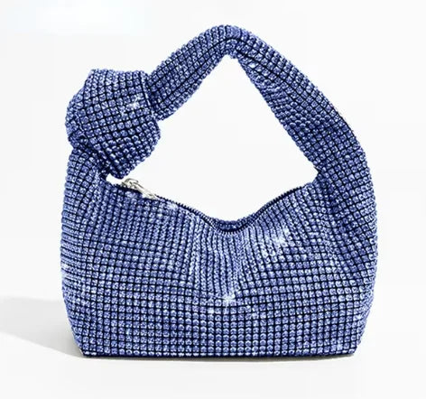 Rhinestone Handle Top Bag