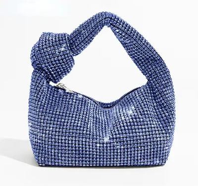 Rhinestone Handle Top Bag