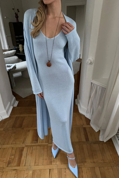 Elegant Knitwear Maxi Set