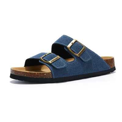 Double Buckle Cork Slides