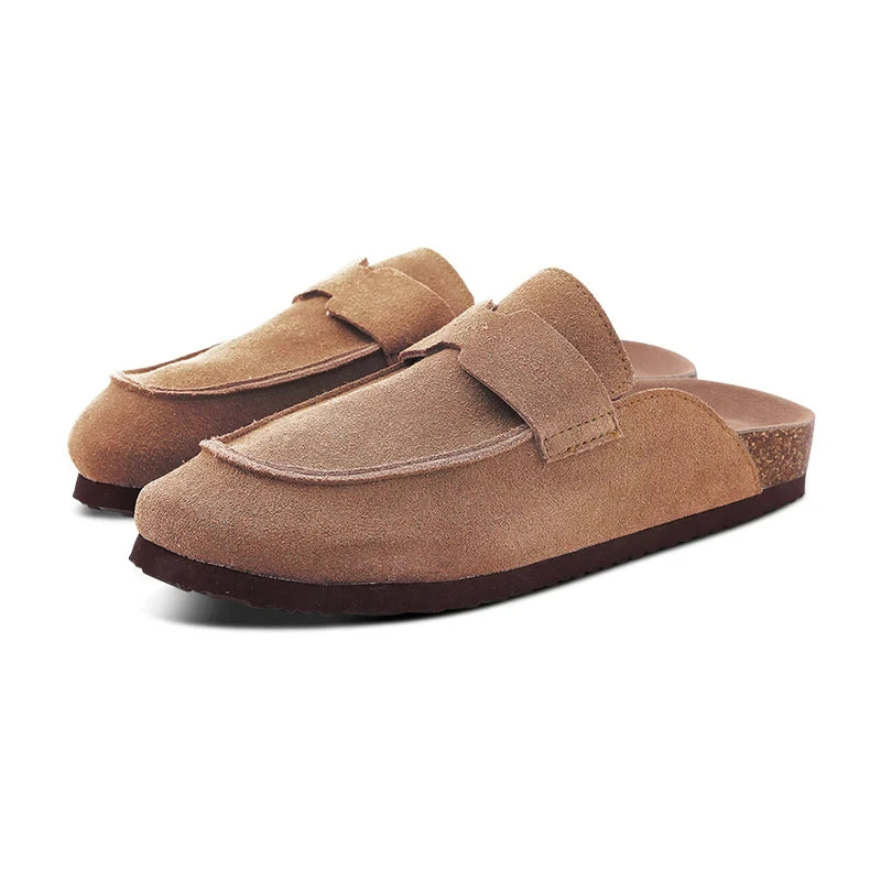 Faux Suede Platform Mules