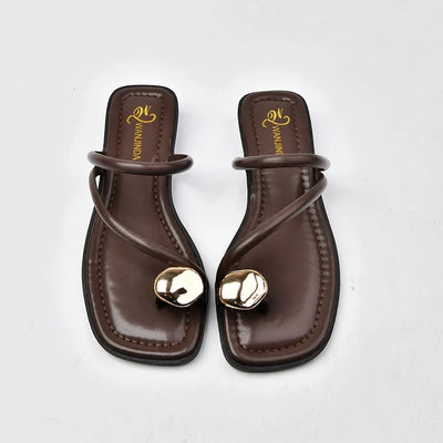 Sculpted Toe Strap Sandals