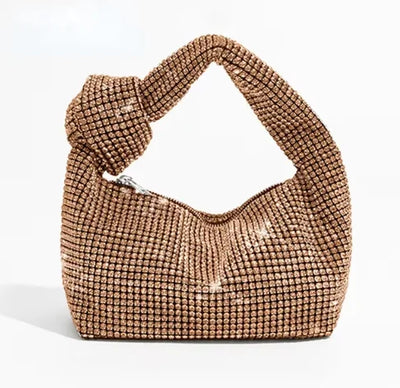 Rhinestone Handle Top Bag