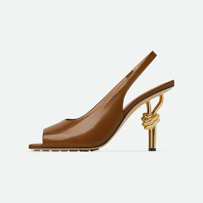 Elegant Loop Heel Slingbacks