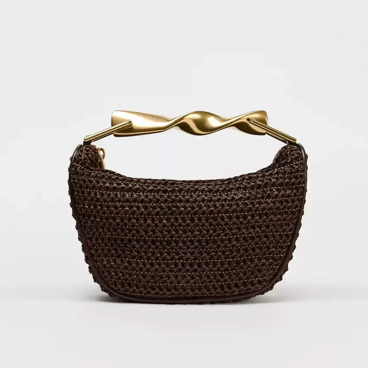 Woven Twist Handle Bag