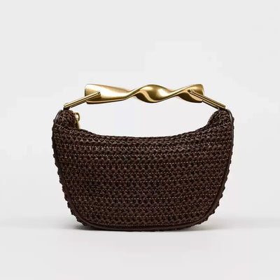 Woven Twist Handle Bag