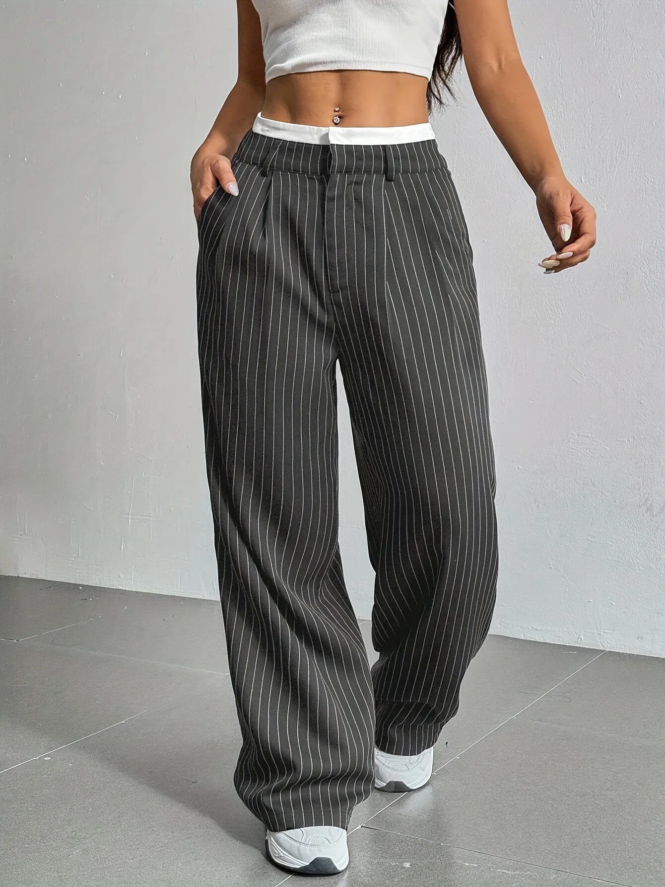 Striped Wide Leg Pants