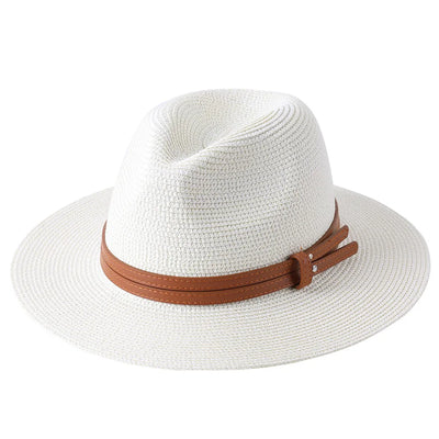 Classic Straw Fedora Hat