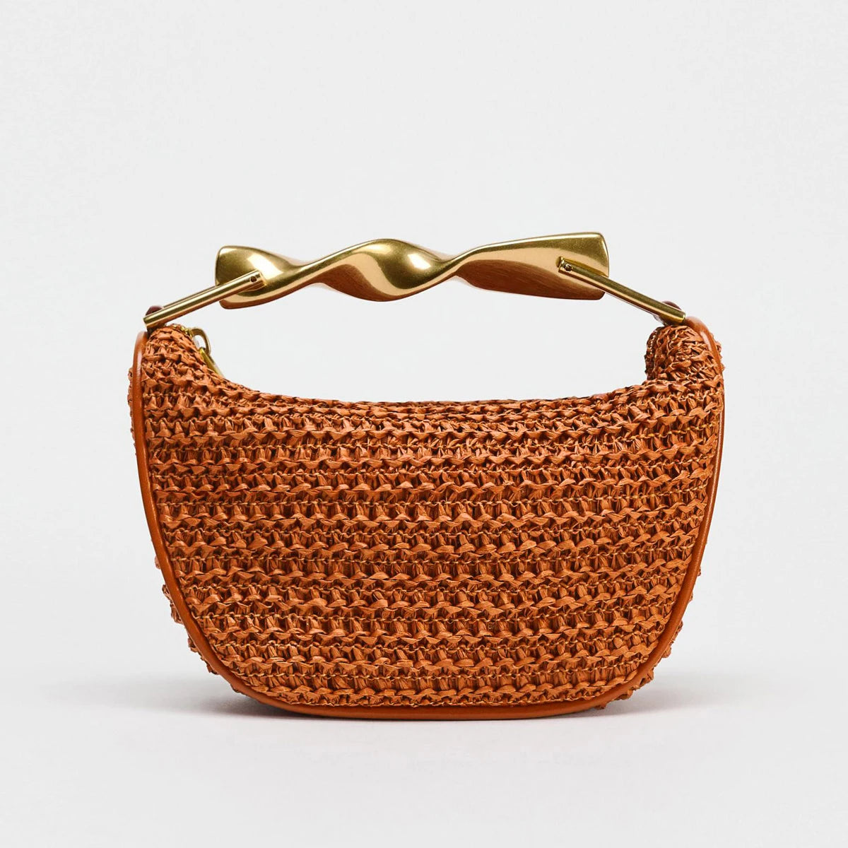 Woven Twist Handle Bag
