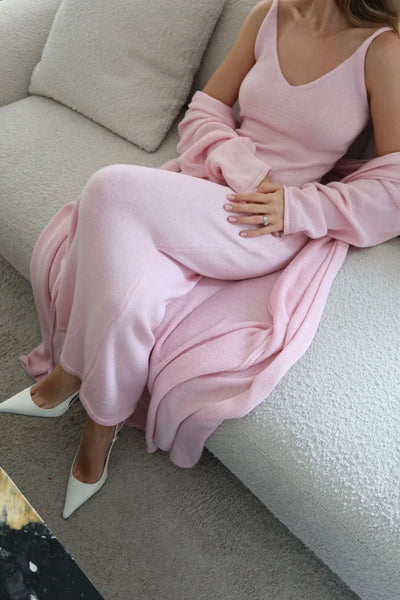 Elegant Knitwear Maxi Set