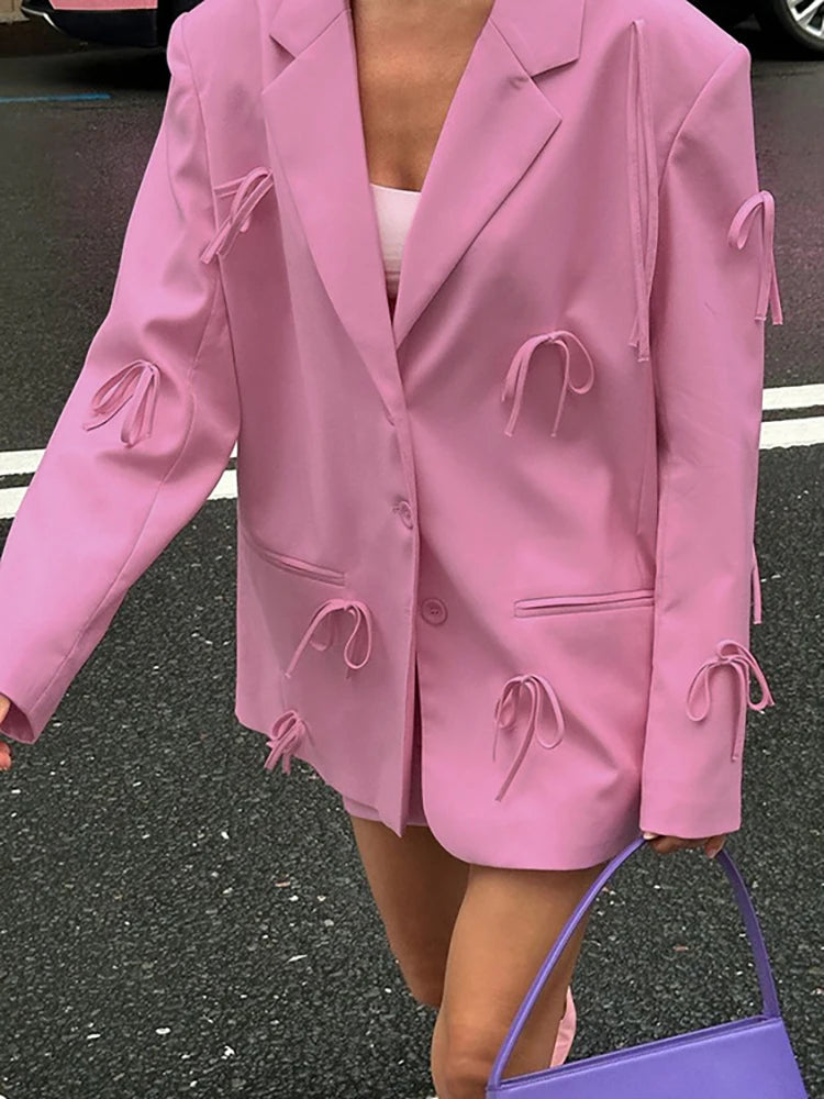 Street Style Blazer In Candy Pink