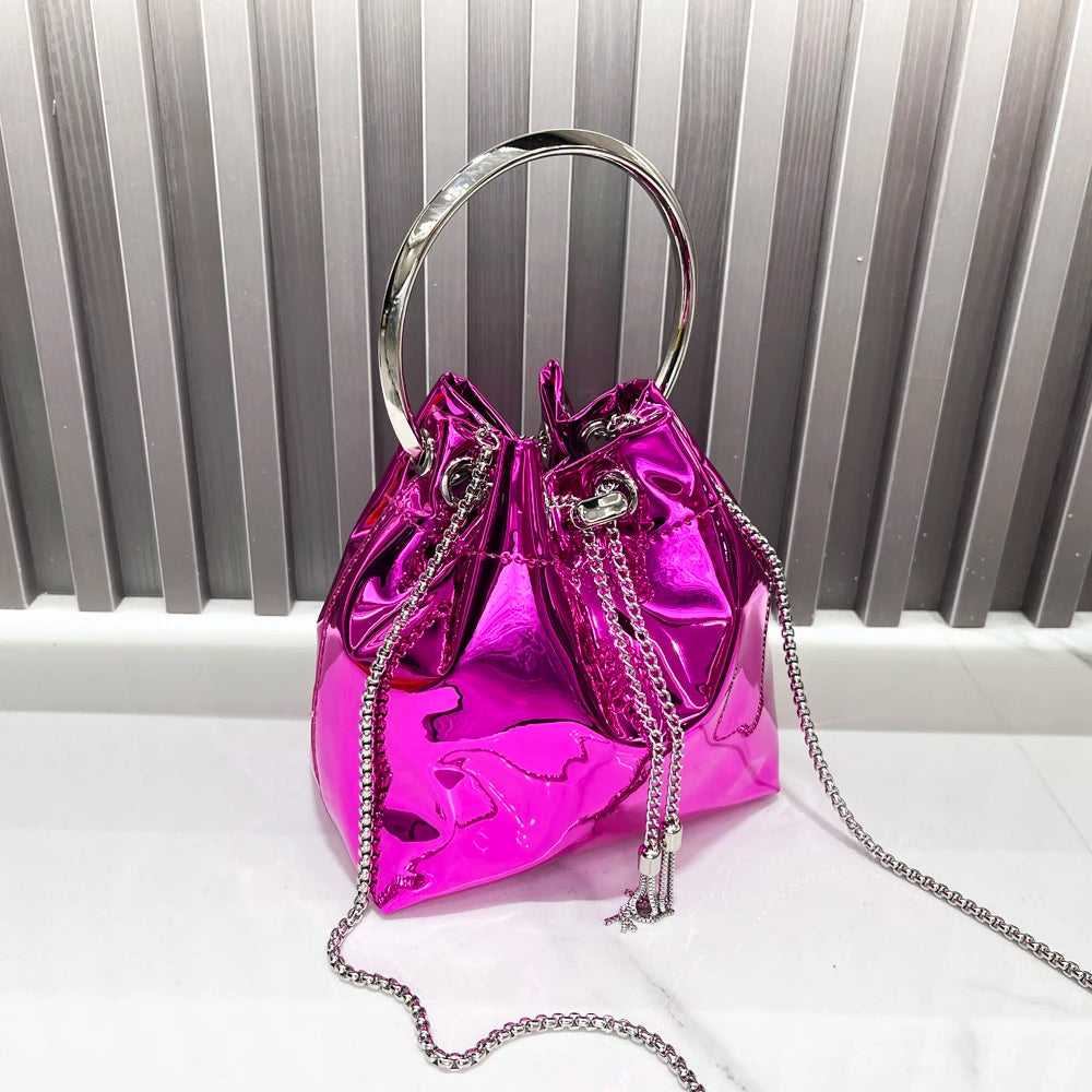 Reflective Mini Bag With Chain Detail