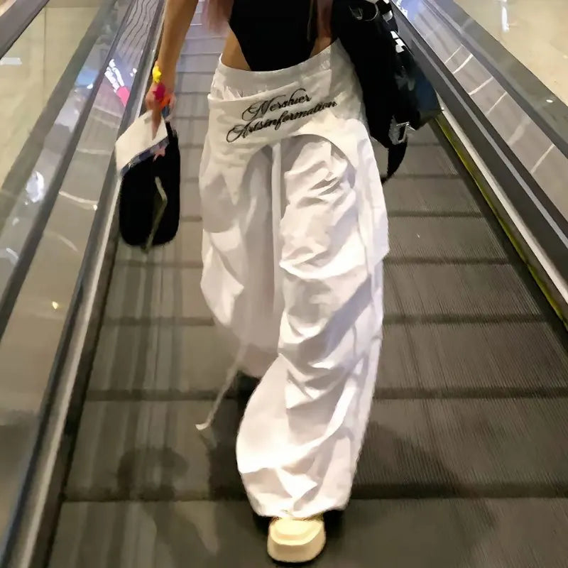 Statement Folded-Waist Cargo Pants