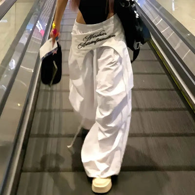 Statement Folded-Waist Cargo Pants