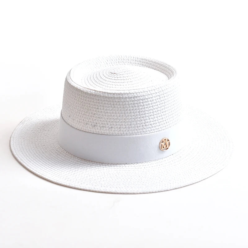 Elegant Wide Brim Straw Hat