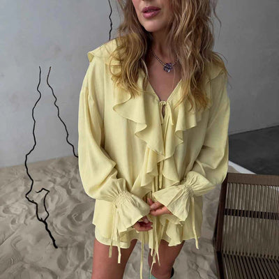 Romantic Ruffle Longsleeve Set