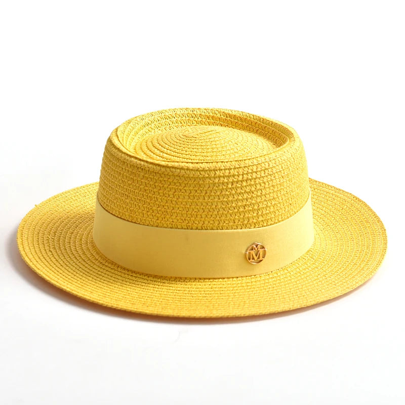 Elegant Wide Brim Straw Hat