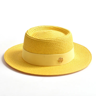 Elegant Wide Brim Straw Hat